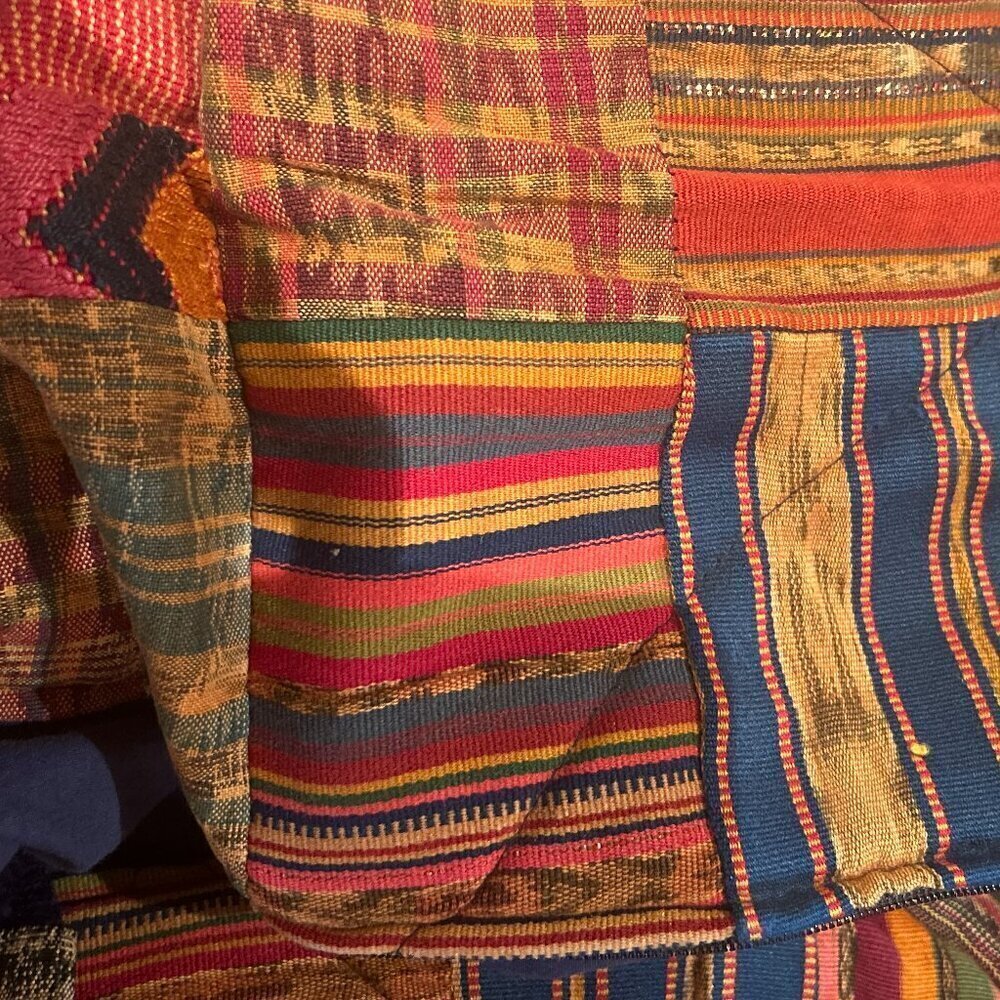 Patchwork Vintage 80's Bomber Jacket Warm Unique … - image 7